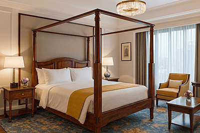 Oliver Heritage Poster King Size Hotel Bed