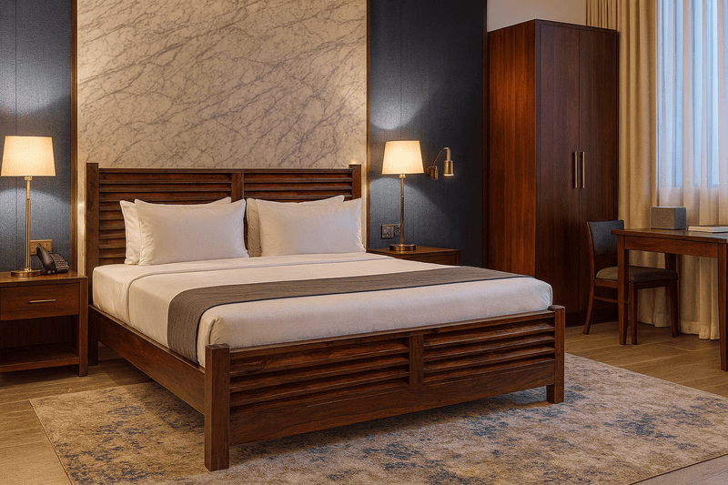 Calicat Loovers Headboard Hotel King Size Bed