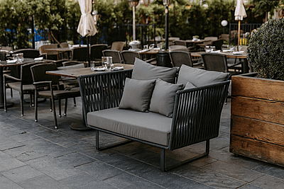 Delta Two Seater Outdoor Bench