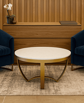 Wiley Marble Top Round Coffee Table