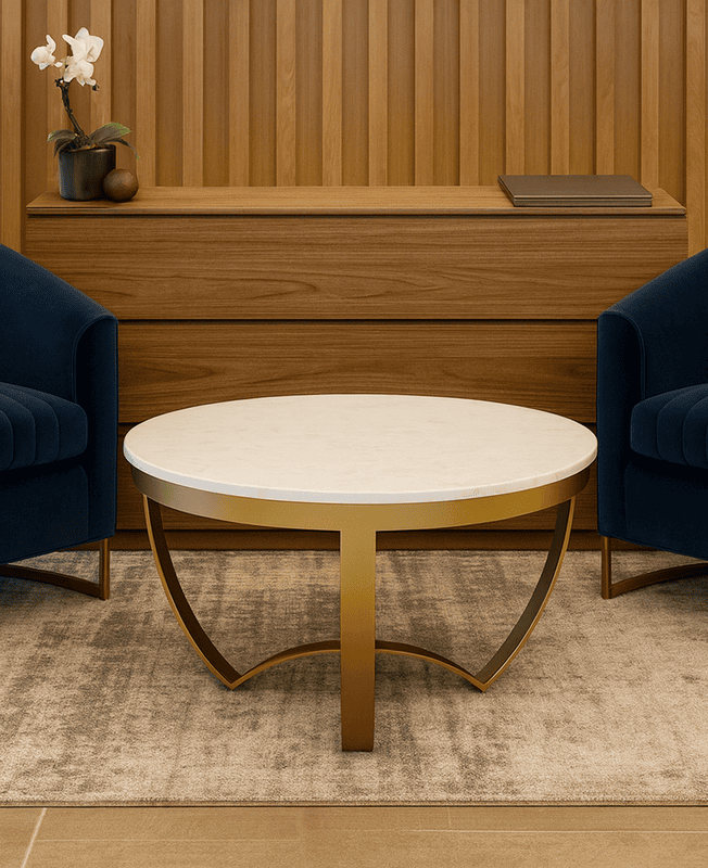 Wiley Marble Top Round Coffee Table