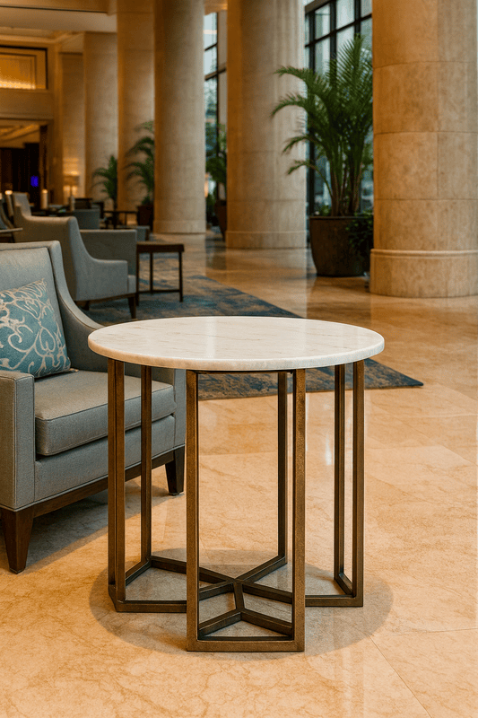Menor Accent Peg Table Marble Top