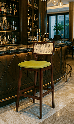 Blair Cane Back Bar Chair