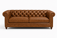 Marvel Chesterfield Premium Leather Three Seater Sofa