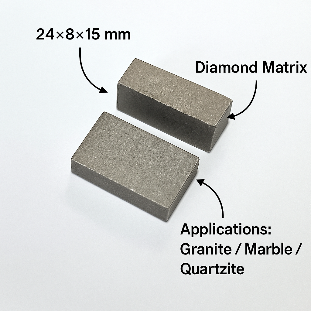 Diamond Segments for Large Saw Blades - 24*8*15 Diamond Segments for Large Saw Blades - 24*8*15