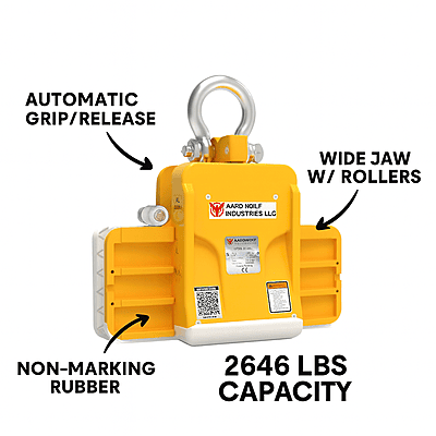 Aardwolf Slab Lifter 30 - Automatic, Wide Jaw w/ Rollers Aardwolf Slab Lifter 30 - Automatic, Wide Jaw w/ Rollers