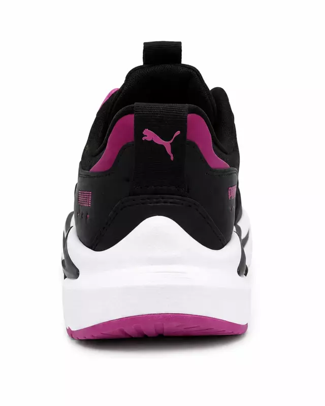 Puma 392480 03 - حذاء Puma رياضي باللون الأسود مع لمسات وردية