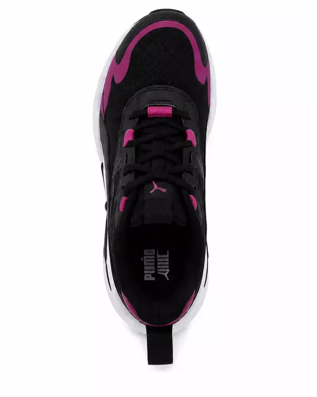 Puma 392480 03 - حذاء Puma رياضي باللون الأسود مع لمسات وردية