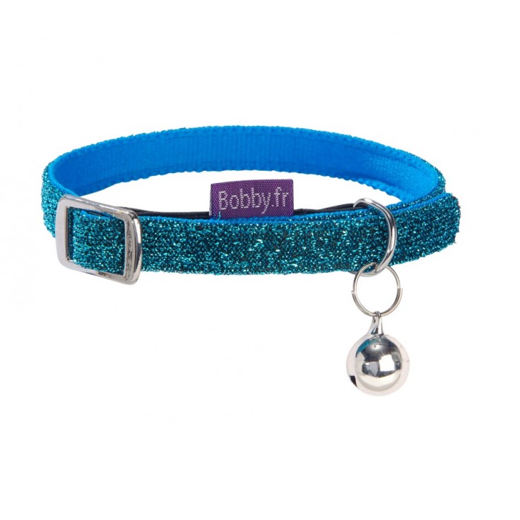 BOBBY DISCO CAT COLLAR - BLUE / XS BOBBY DISCO CAT COLLAR - BLUE / XS