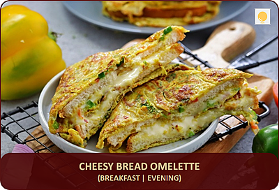 Cheesy Bread Omelette Cheesy Bread Omelette