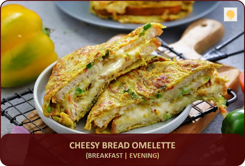 Cheesy Bread Omelette Cheesy Bread Omelette