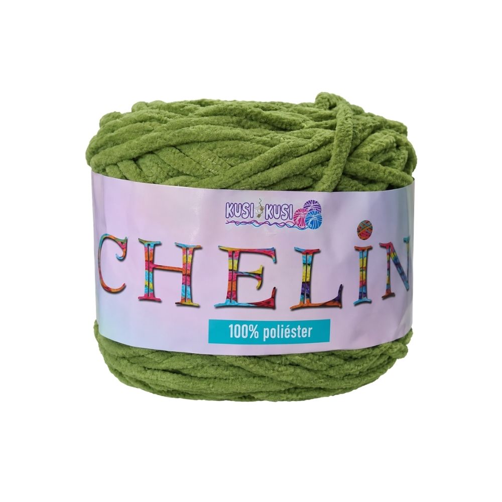 Lana Chelín T65 Verde Limón Paquete X 4 ovillos X 160 gramos
