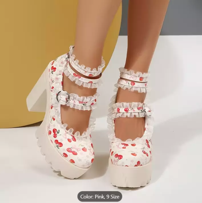 Cherry Lace Heel new