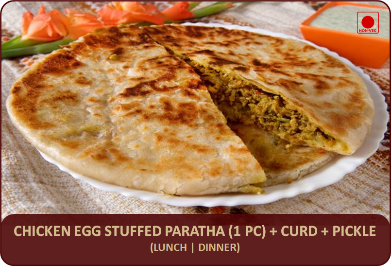 Chicken Egg Stuffed Paratha - 1 Pc