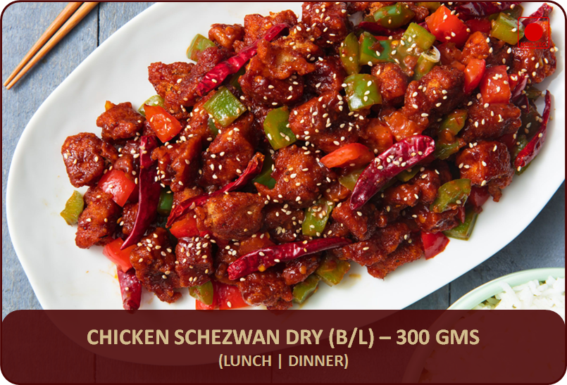 Chicken Schezwan Dry (B/L) - 300 Gms