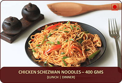 Chicken Schezwan Noodles - 400 Gms Chicken Schezwan Noodles - 400 Gms