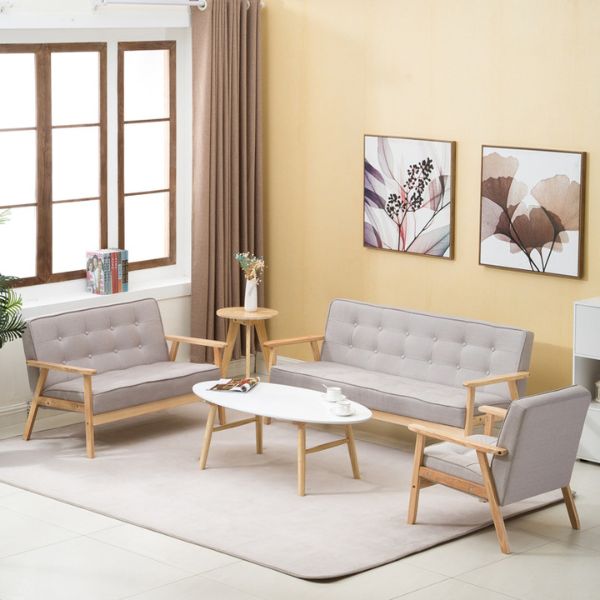 Modern Fabric Arm Chair Grey