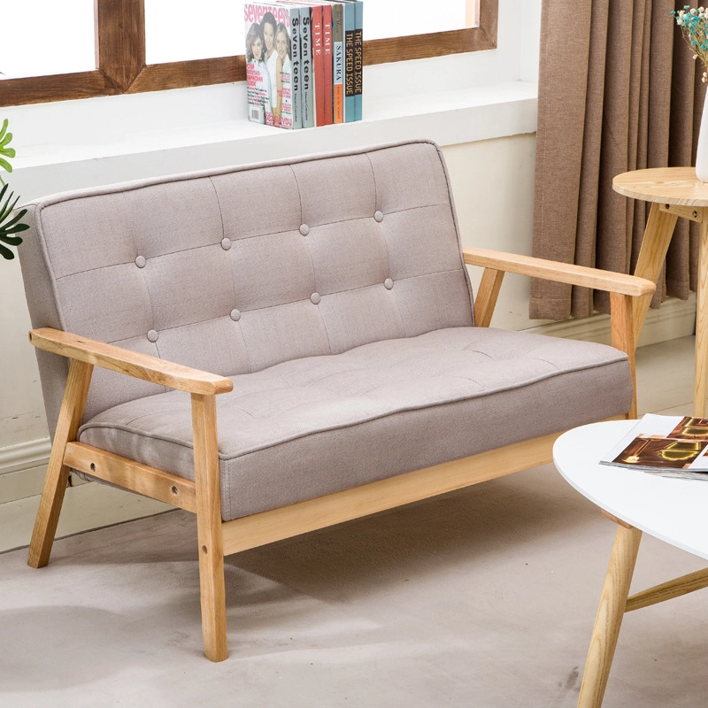 Childrens Modern Fabric 3 Seater Sofa Grey