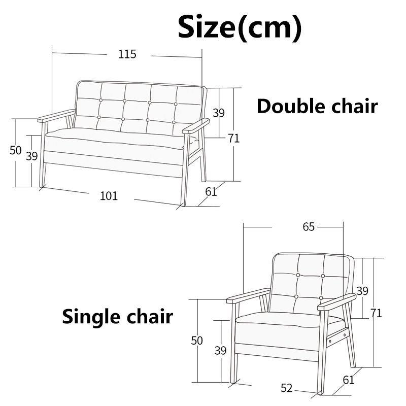 Modern Fabric Arm Chair Grey