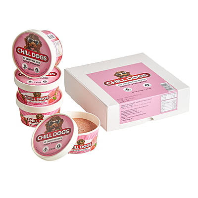 Chill Dogs Swirlin' Strawberry Box 130ml X 4 Cups