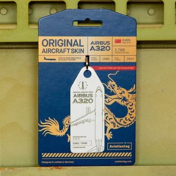 Aviationtag Airbus A320 - B-6279 QR Code - White