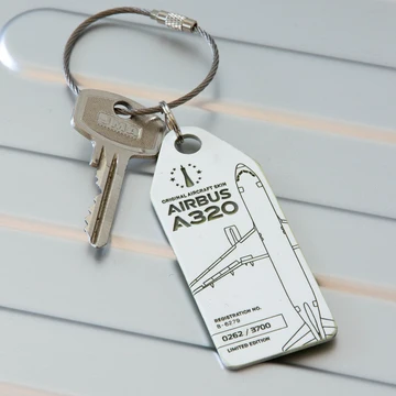 Aviationtag Airbus A320 - B-6279 QR Code - White