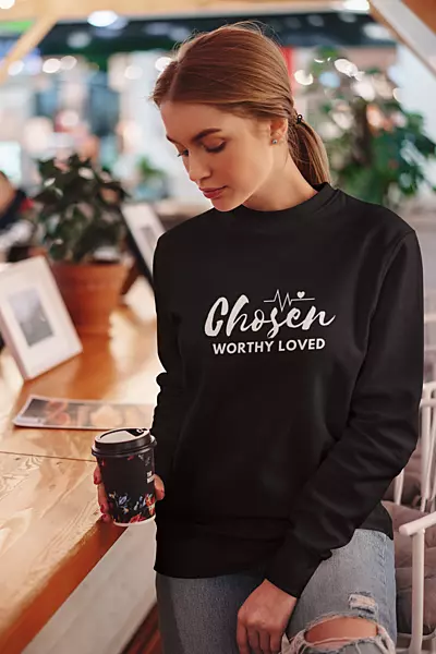 Women's Chosen, Worthy, Loved Sweater