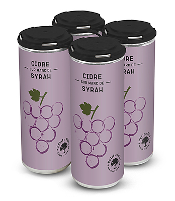 Cidre sur marc de Syrah Cannette 355 ML (ensemble de 4)