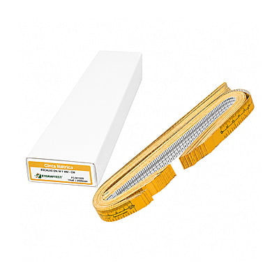 Cinta Metrica Escala 30 Cm X 18 Mm (1/2 Y 1/4) Caja X 50 Unidades