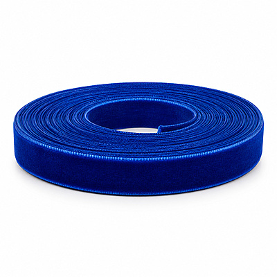 Cinta Terciopelo 13Mm Azul Rey Rollo X 25 Yardas