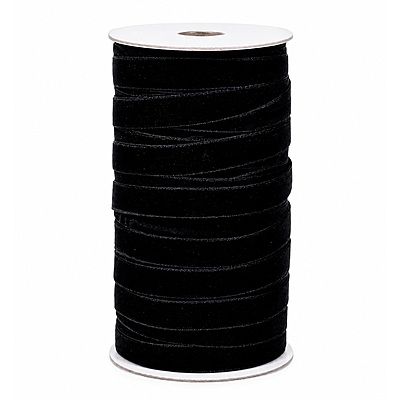 Cinta Terciopelo 13Mm Negra Rollo X 50 Yardas