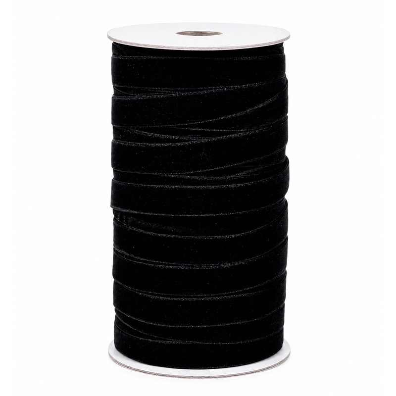 Cinta Terciopelo 13Mm Negra Rollo X 50 Yardas Cinta Terciopelo 13Mm Negra Rollo X 50 Yardas
