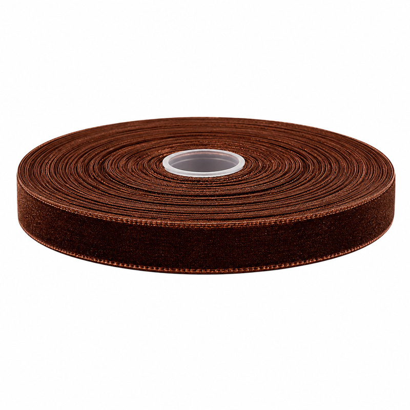 Cinta Terciopelo 6Mm Café Rollo X 25 Yardas Cinta Terciopelo 6Mm Café Rollo X 25 Yardas