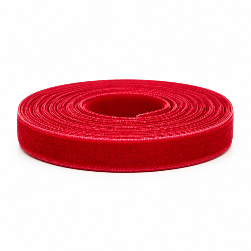 Cinta Terciopelo 6Mm Rojo Rollo X 10 Yardas Cinta Terciopelo 6Mm Rojo Rollo X 10 Yardas