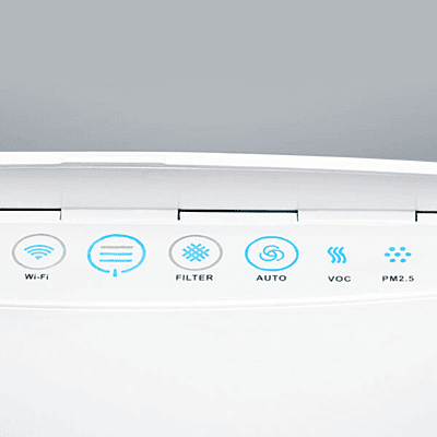 White Blueair Classic 680i air purifier suitable for large living areas and offices.