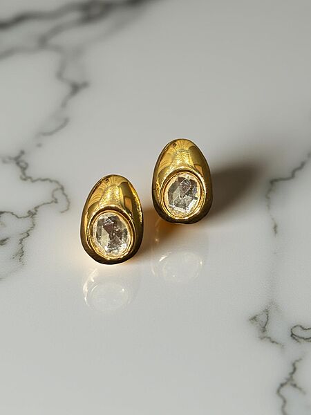 Classic Solitaire Look Office Earrings