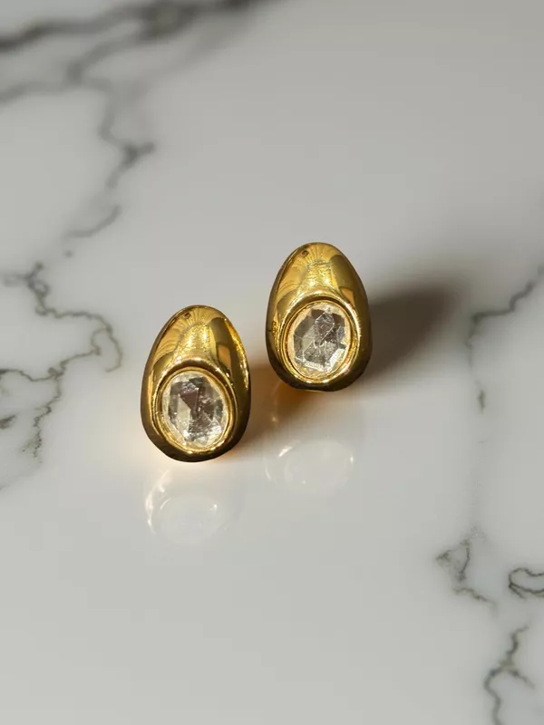 Classic Solitaire Look Office Earrings