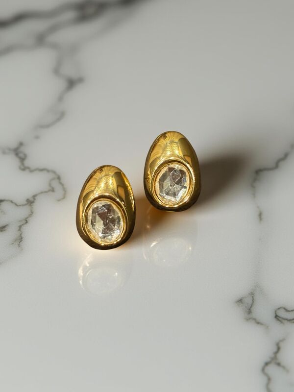 Classic Solitaire Look Office Earrings