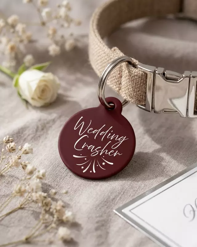 Classic Wedding Day Pet Tag