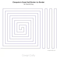 Cleopatra's Great Hall Geometric Border-to-Border | Modern Longarm Digital Quilting Pattern