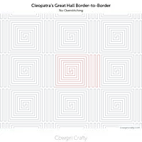 Cleopatra's Great Hall Geometric Border-to-Border | Modern Longarm Digital Quilting Pattern