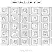Cleopatra's Great Hall Geometric Border-to-Border | Modern Longarm Digital Quilting Pattern