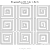 Cleopatra's Great Hall Geometric Border-to-Border | Modern Longarm Digital Quilting Pattern