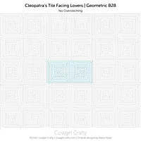 Cleopatra's Tile | Facing Lovers and Single Set | B2B | Modern Longarm Digital Quilting Pattern