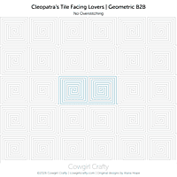 Cleopatra's Tile | Facing Lovers and Single Set | B2B | Modern Longarm Digital Quilting Pattern