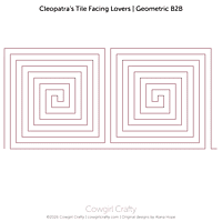 Cleopatra's Tile | Facing Lovers and Single Set | B2B | Modern Longarm Digital Quilting Pattern