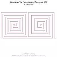 Cleopatra's Tile | Facing Lovers and Single Set | B2B | Modern Longarm Digital Quilting Pattern