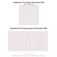 Cleopatra's Tile | Facing Lovers and Single Set | B2B | Modern Longarm Digital Quilting Pattern