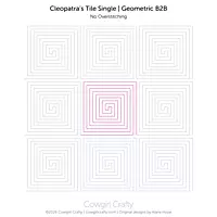 Cleopatra's Tile | Facing Lovers and Single Set | B2B | Modern Longarm Digital Quilting Pattern