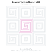 Cleopatra's Tile | Facing Lovers and Single Set | B2B | Modern Longarm Digital Quilting Pattern